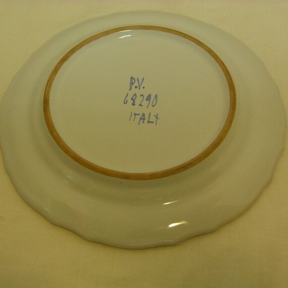 PV ITALY / Italica Ars Hand Painted Floral Set of 4 Salad Plates & 4 Mugs NOS - Picture 7 of 12